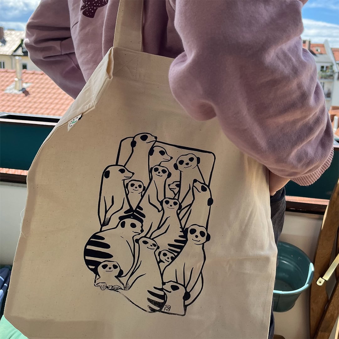 Jutetasche Erdmännchen