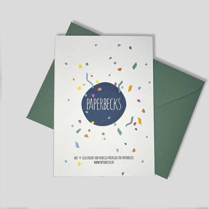 Grußkarte Happy Birthday - Waschbär