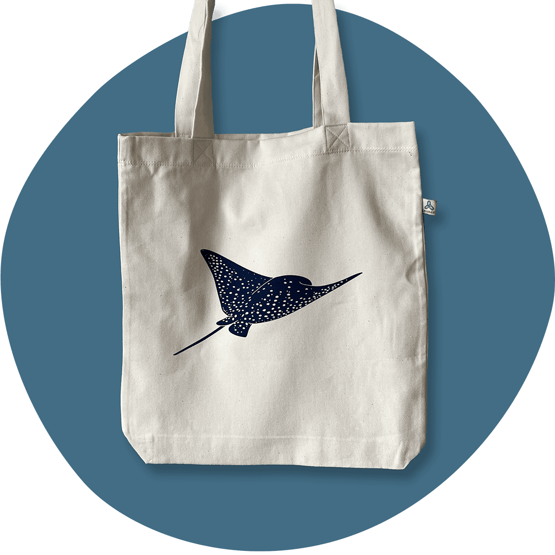 Jutetasche Rochen