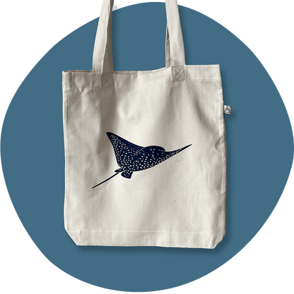 Jutetasche Rochen